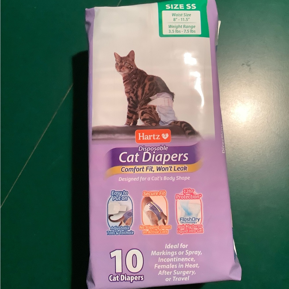 NWT Hartz Cat Diapers Size SS - Picture 3 of 7